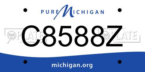 C8588Z Michigan License Plate