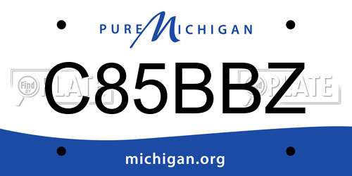 C85BBZ Michigan License Plate