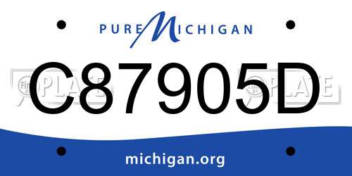 C87905D Michigan License Plate