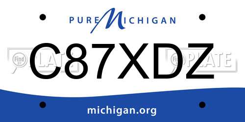 C87XDZ Michigan License Plate
