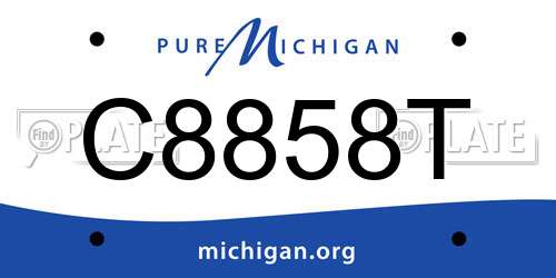 C8858T Michigan License Plate