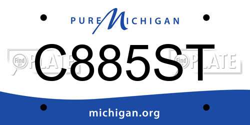 C885ST Michigan License Plate