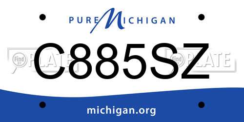 C885SZ Michigan License Plate