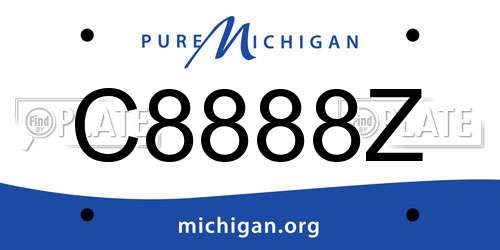 C8888Z Michigan License Plate