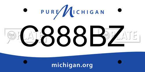 C888BZ Michigan License Plate