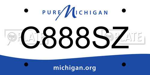 C888SZ Michigan License Plate