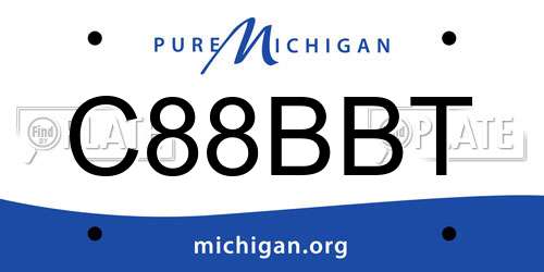 C88BBT Michigan License Plate