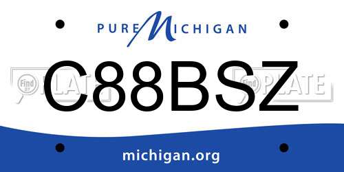 C88BSZ Michigan License Plate