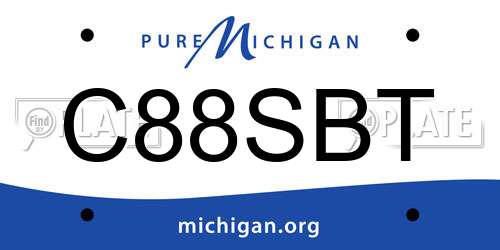 C88SBT Michigan License Plate