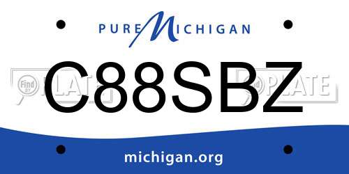 C88SBZ Michigan License Plate