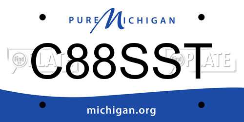 C88SST Michigan License Plate