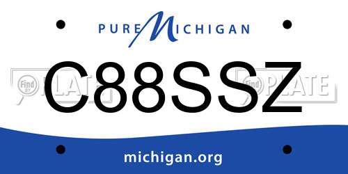 C88SSZ Michigan License Plate