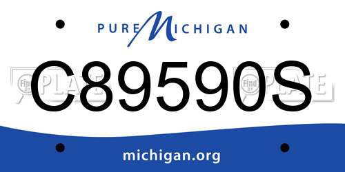 C89590S Michigan License Plate