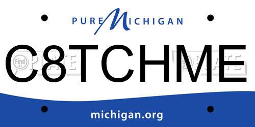 C8TCHME Michigan License Plate