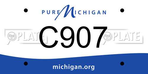 C907 Michigan License Plate
