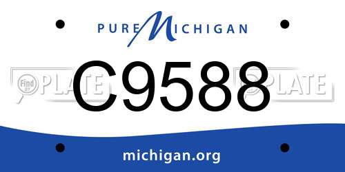 C9588 Michigan License Plate