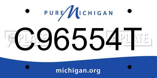 C96554T Michigan License Plate
