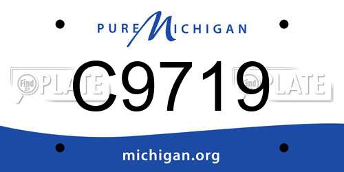 C9719 Michigan License Plate