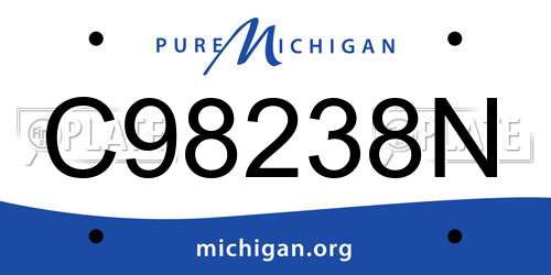 C98238N Michigan License Plate