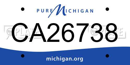 CA26738 Michigan License Plate