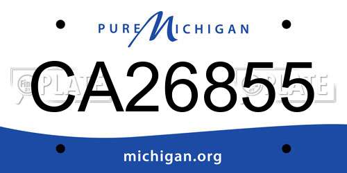 CA26855 Michigan License Plate