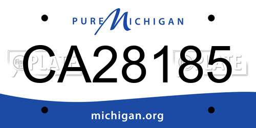 CA28185 Michigan License Plate