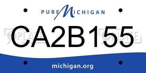 CA2B155 Michigan License Plate