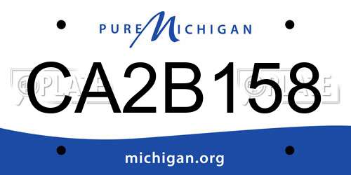 CA2B158 Michigan License Plate