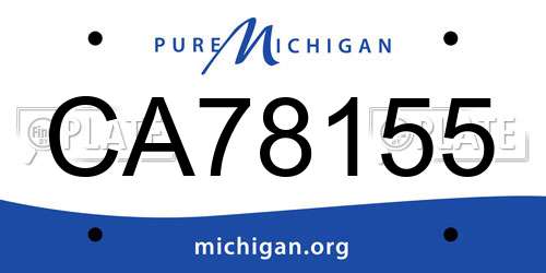 CA78155 Michigan License Plate