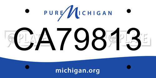 CA79813 Michigan License Plate