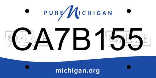 CA7B155 Michigan License Plate