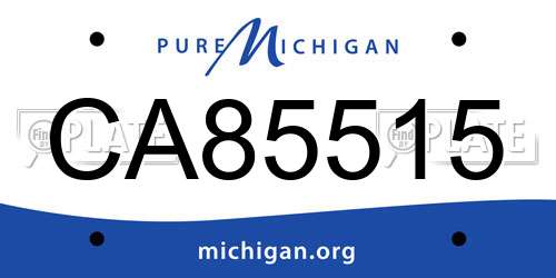 CA85515 Michigan License Plate