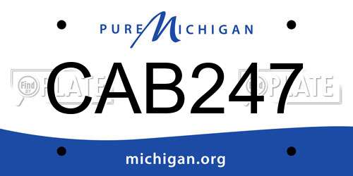 CAB247 Michigan License Plate
