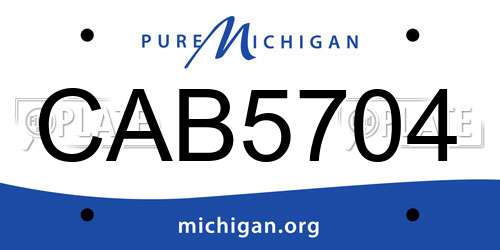 CAB5704 Michigan License Plate