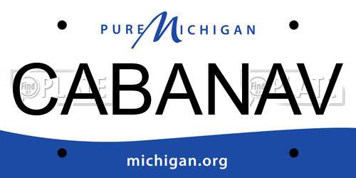 CABANAV Michigan License Plate