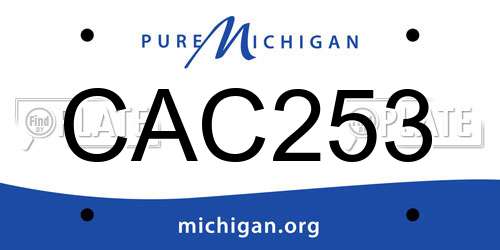 CAC253 Michigan License Plate