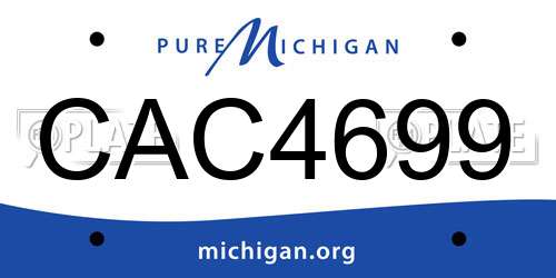 CAC4699 Michigan License Plate