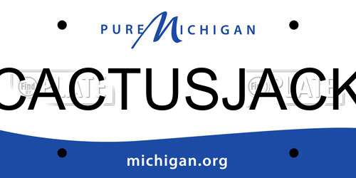 CACTUSJACK Michigan License Plate