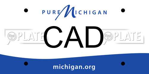 CAD Michigan License Plate