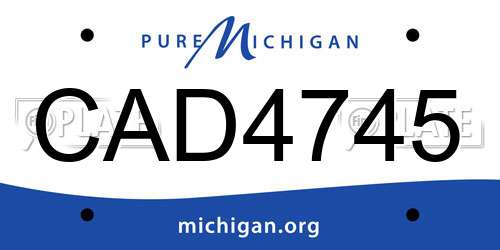 CAD4745 Michigan License Plate