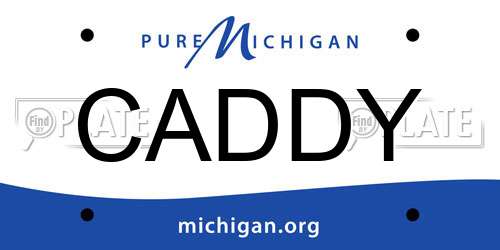 CADDY Michigan License Plate