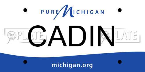 CADIN Michigan License Plate
