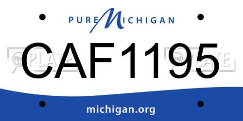 CAF1195 Michigan License Plate