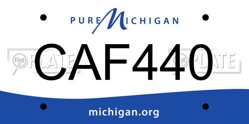 CAF440 Michigan License Plate