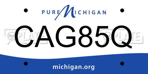 CAG85Q Michigan License Plate
