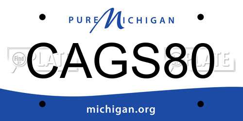 CAGS80 Michigan License Plate