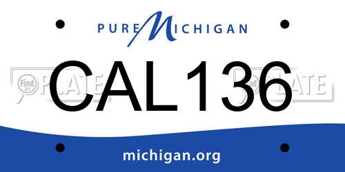 CAL136 Michigan License Plate