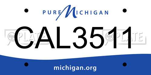 CAL3511 Michigan License Plate