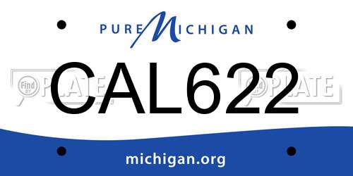 CAL622 Michigan License Plate