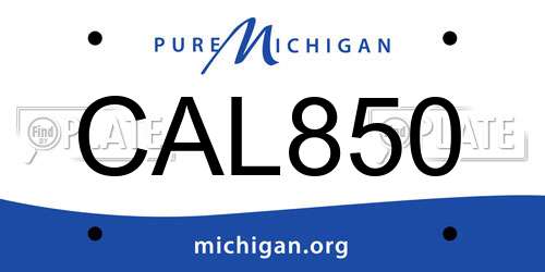 CAL850 Michigan License Plate